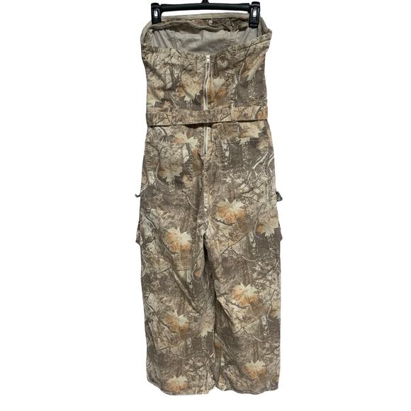 Women’s Camo Jumpsuit Overalls Hunting Cargo Pants Size L, Fourteen Twelve - Picture 3 of 6